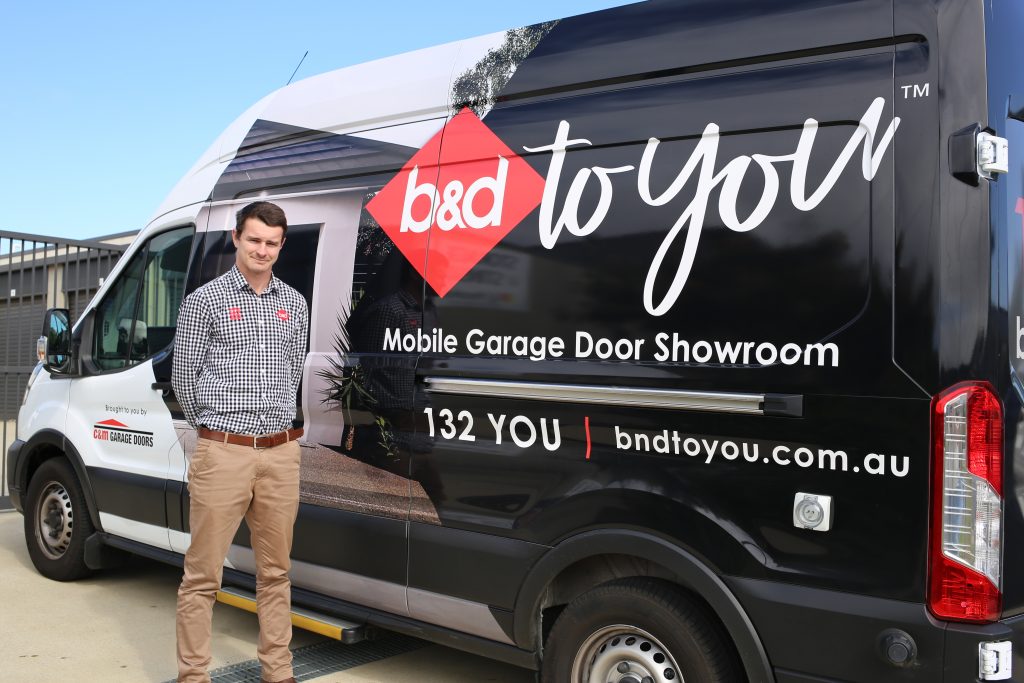 The C&M Garage Door Mobile Showroom