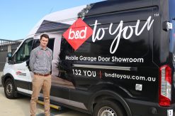 C&M garage door mobile showroom