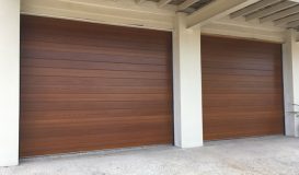 Panelift Garage Door in Merbau