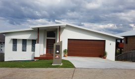 Panelift Garage Door in Merbau